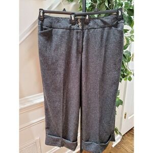 Cato Women Black Polyester Zipper Natural Waist Wide Legs Classic Pant Size 20W